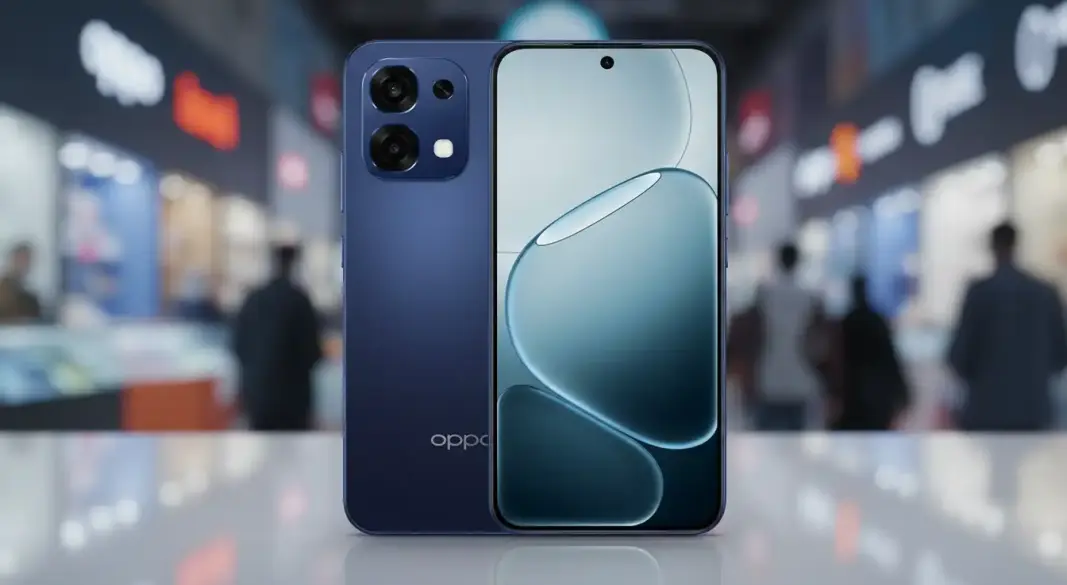 Oppo A6 Pro smartphone with dual camera and large display