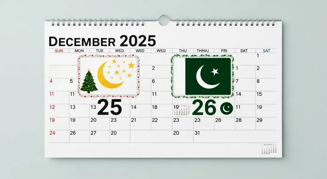 Pakistan public holidays December 2025 calendar announcement