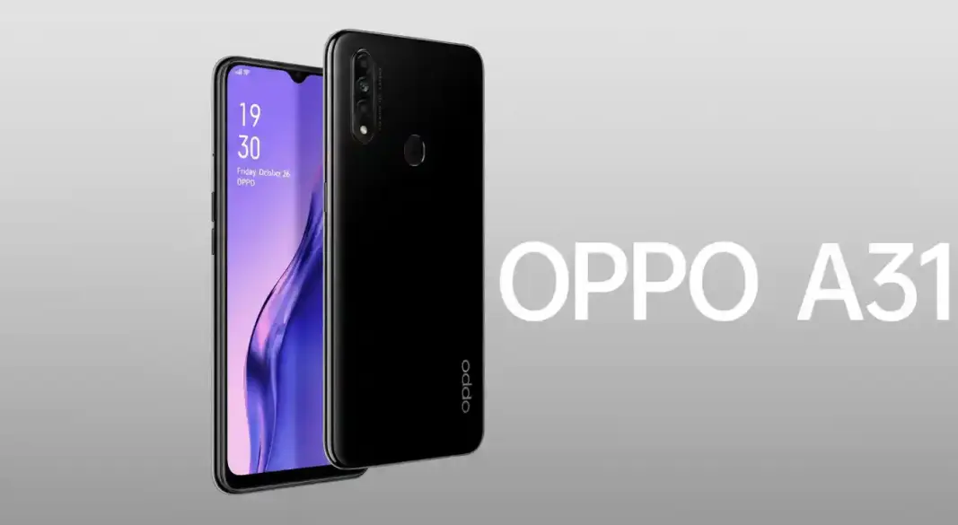 Oppo A31 smartphone front and back view