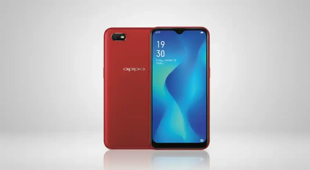 Oppo A1K smartphone front and back view