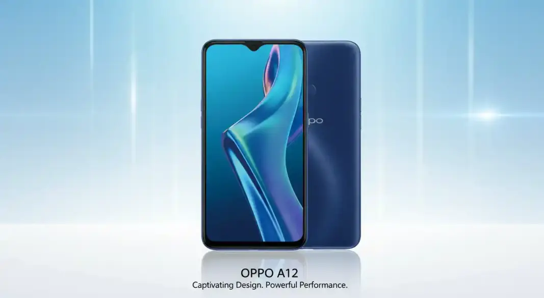 Oppo A12 smartphone front and back view