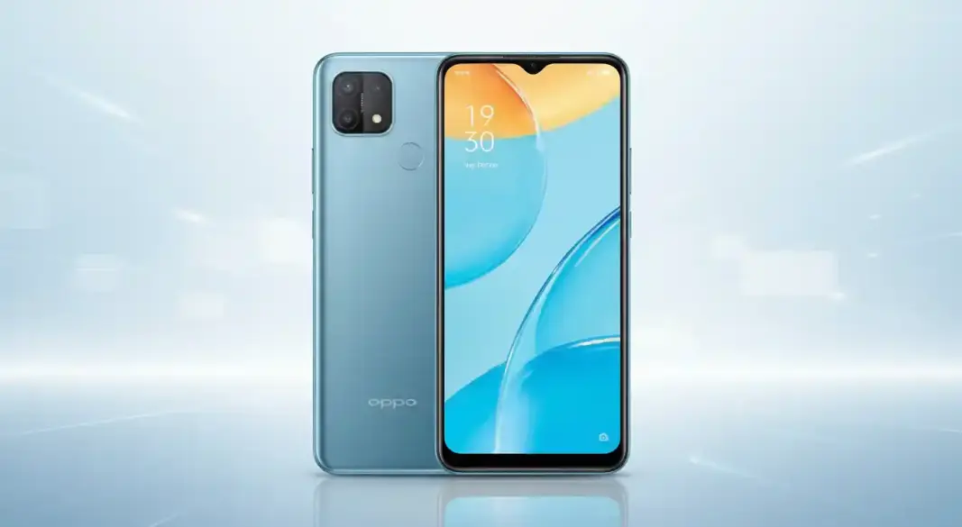 Oppo A15 3GB smartphone front and back design