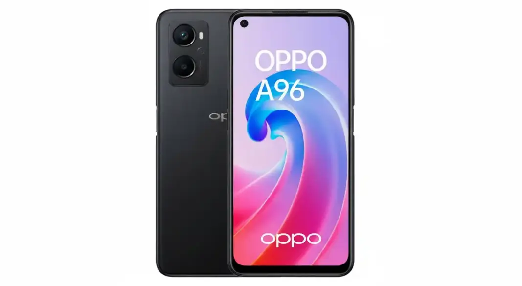 Oppo A96 smartphone front and back design