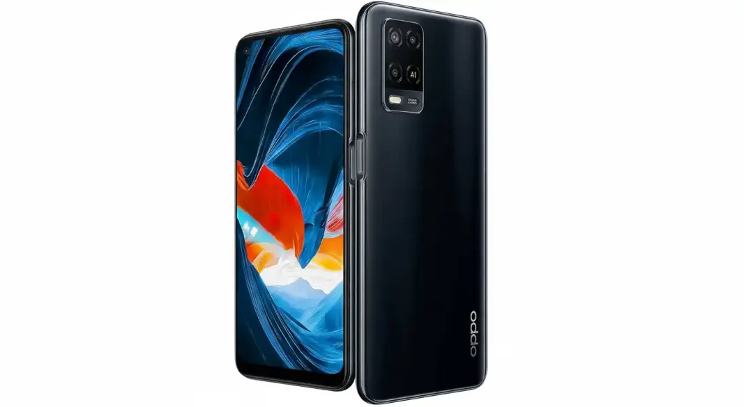 Oppo A54 smartphone front and back design