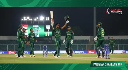 Pakistan Shaheens beat UAE by nine wickets in the Asia Cup Rising Stars 2025, finishing unbeaten with three wins and a strong net run rate.