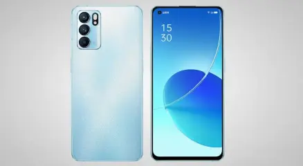 Oppo Reno 6 smartphone front and back design