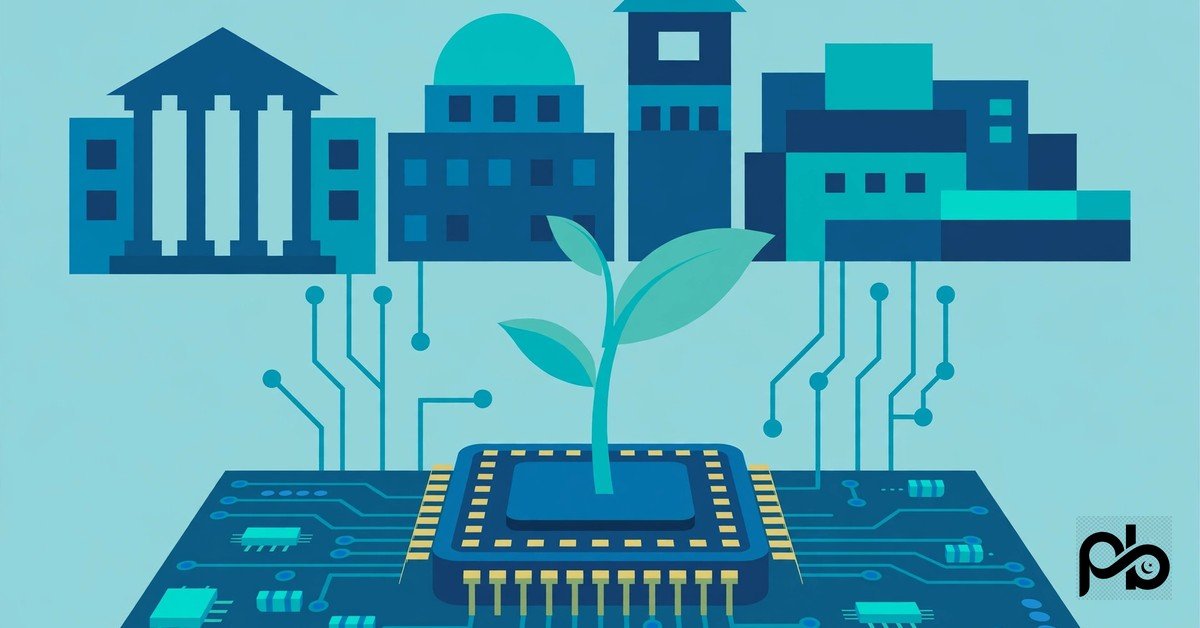 pakistanibano-chipxprt-nust-seed-investment-2026-10-25 Flat vector illustration of semiconductor chip design and innovation